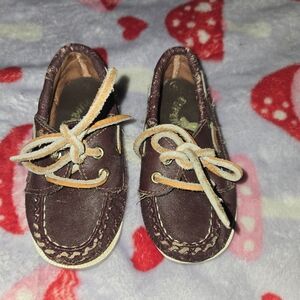 Kids Brown Leather Boat Shoes - Classic Moccasin Style